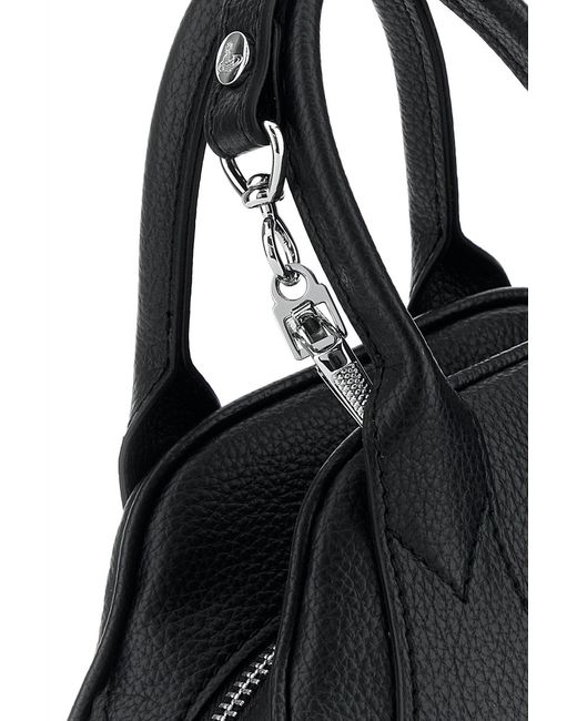 Vivienne Westwood Black Leather Small Yasmine Handbag