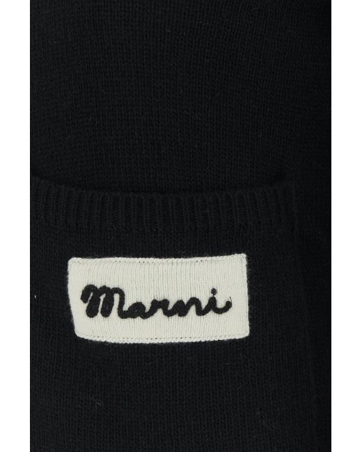 Marni Black Wool Blend Cardigan