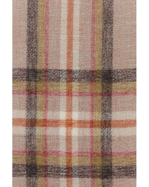 Séfr Brown Embroidered Alpaca Blend Scarf for men