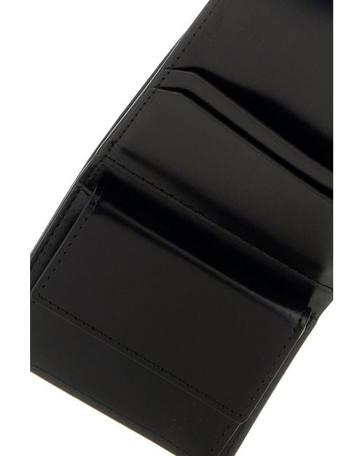 A.P.C. Black Leather Envelope Coin Purse