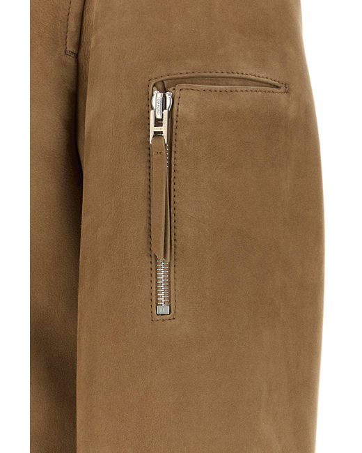 Tom Ford Brown Biscuit Suede Jacket for men