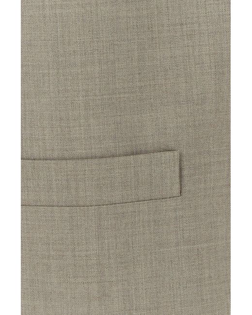 Moschino Natural Two-tone Wool And Satin Oversize Vest