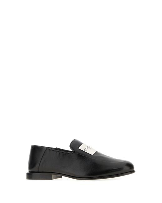 Mocassini Label in pelle nera di Givenchy in Black