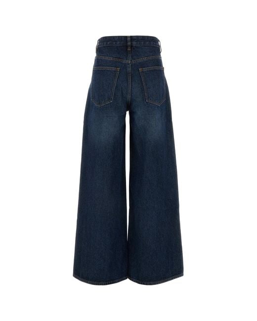 Camilla & Marc Blue Two-tone Denim Palma Wide-leg Jeans