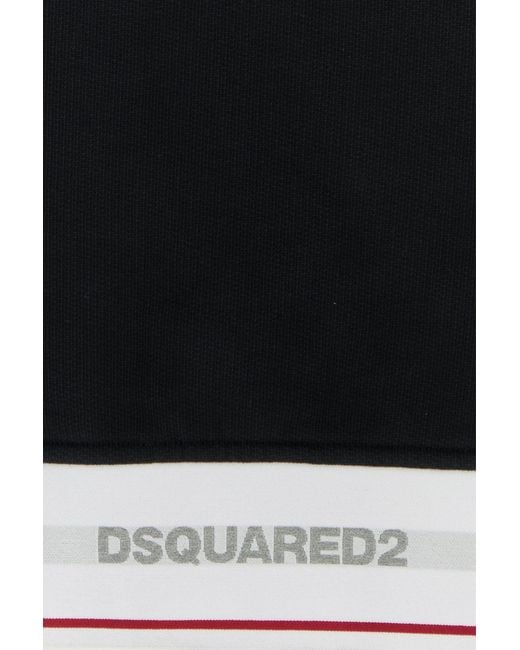 DSquared² Black Cotton Oversize Sweatshirt for men