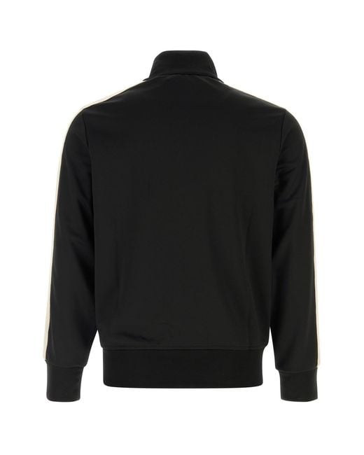 Palm Angels Black Tech Fabric Sweatshirt for men