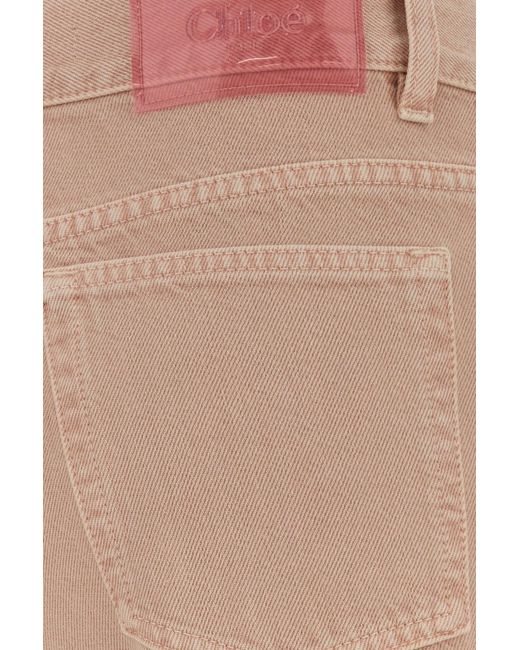 Chloé White Pink Denim Jeans