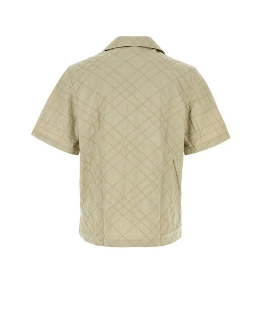 Burberry Green Khaki Cotton Shirt for men