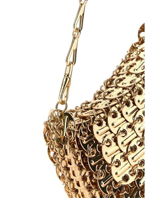 Rabanne Natural Gold Chain Mail Shoulder Bag