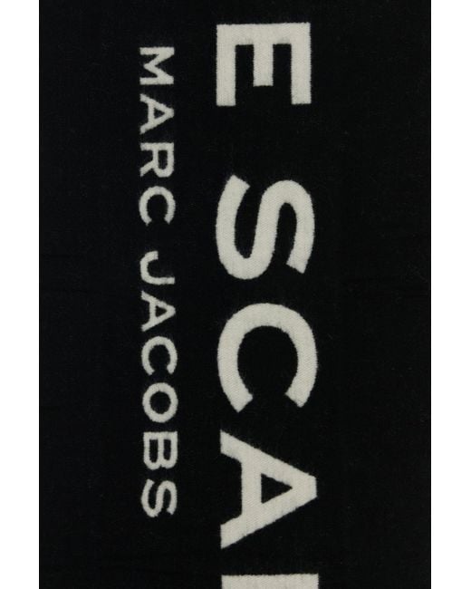 Marc Jacobs Black Wool Blend Scarf