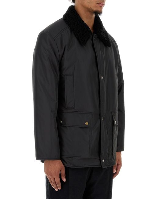 Maison Margiela Black Graphite Polyester Padded Jacket for men
