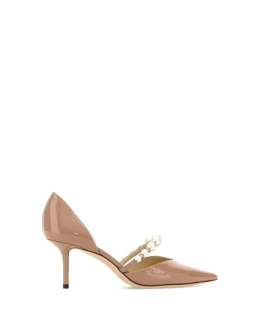 Jimmy Choo Pink Solid Pointed Toe Pumps