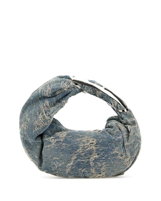 DIESEL Blue Denim Grab-d Hobo Shopping Bag