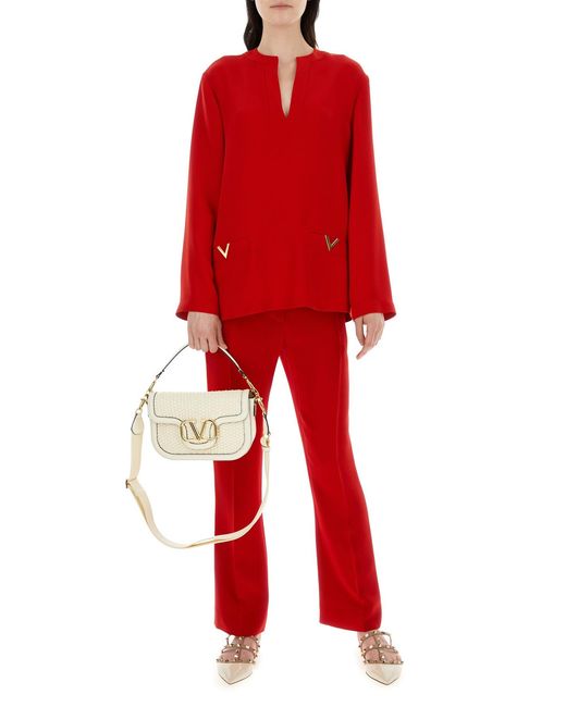 Valentino Garavani Red Cady Pant