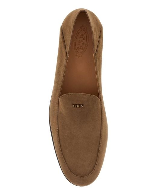 Tod's Brown Biscuit Suede Loafers