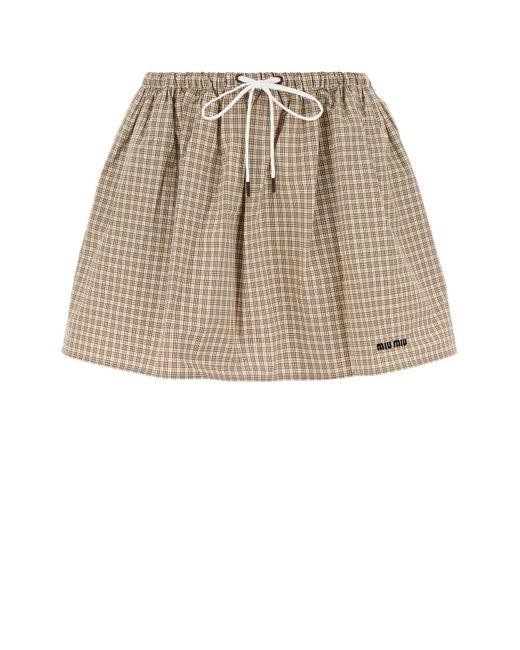 GONNE di Miu Miu in Natural