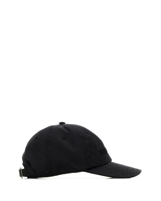 McQueen Black Nylon Baseball Cap for men