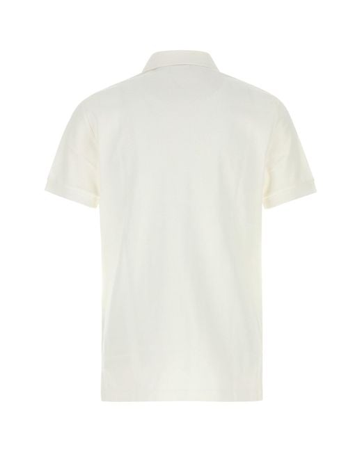 Burberry White Solo Polo for men