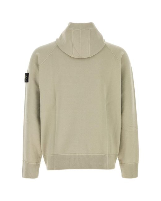Stone Island Natural Dove Grey Knit Sweatshirt for men