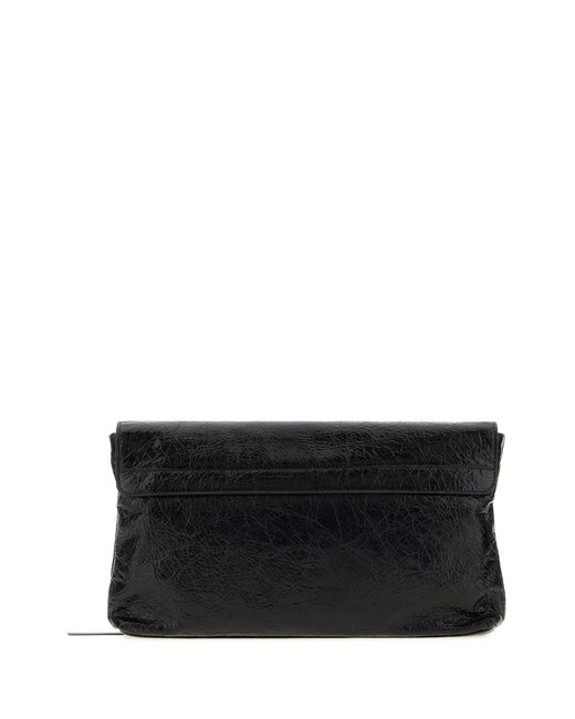 Balenciaga Black Leather Le City Clutch