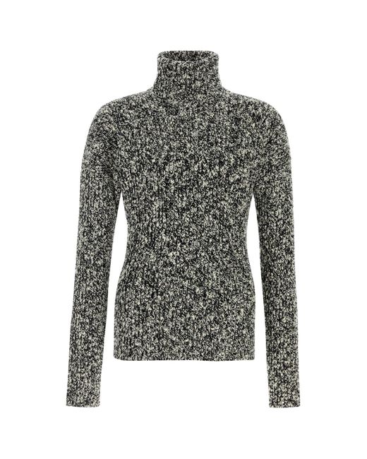 Dolce & Gabbana Black Two-tone Wool Blend Sweater for men