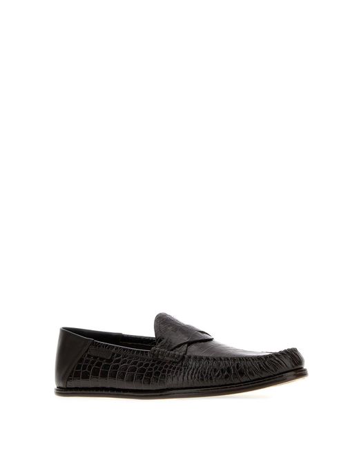 Tom Ford Black Dark Leather Loafers for men
