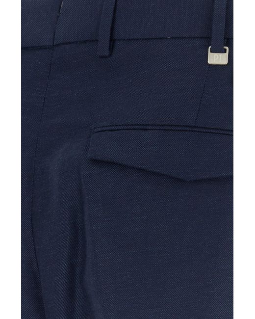 PT Torino Blue Wool Blend Michael Pant for men