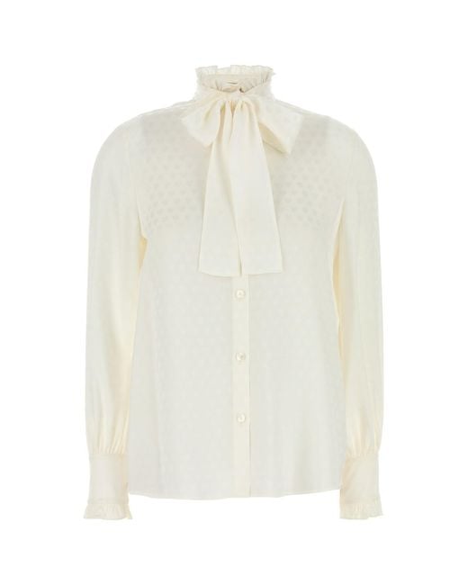 Valentino Garavani White Silk Shirt