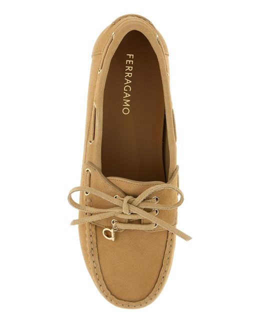 Ferragamo Natural Suede Loafers