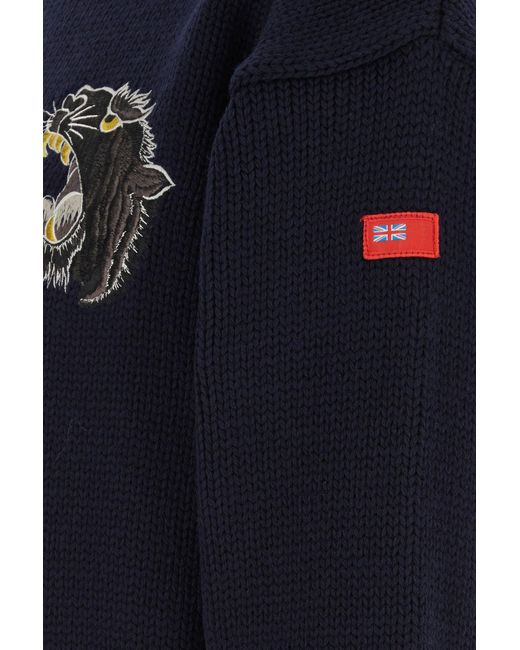 Junya Watanabe Blue Midnight Wool Sweater for men