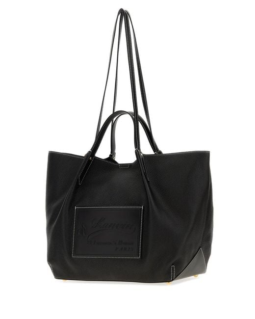 Lanvin Black Leather Shopping Bag