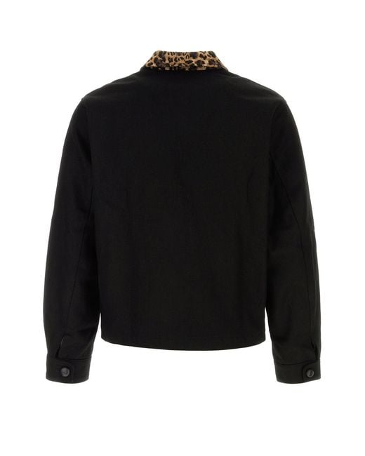 Ernest W. Baker Black Wool Jacket for men