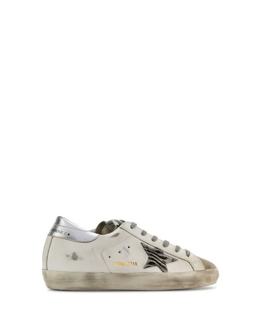 Sneakers Super Star Classic in pelle bianca di Golden Goose Deluxe Brand in Multicolor