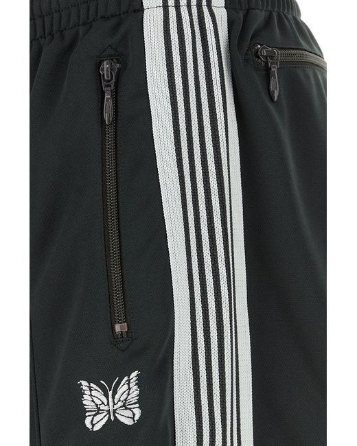 Needles Black Polyester joggers for men