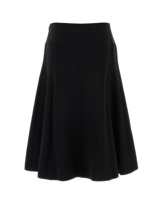 Alaïa Black Stretch Polyester Blend Skirt