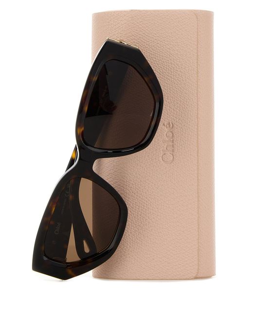 Chloé Black Printed Acetate Sunglasses