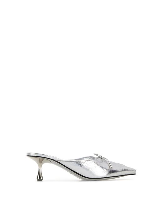 Jimmy Choo White Leather Scarlett Mules