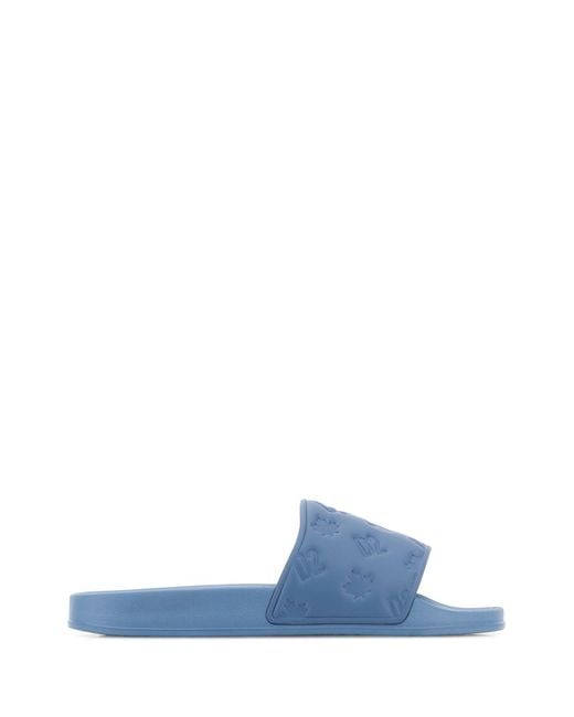 DSquared² Blue Dsquared Light Rubber Slippers for men