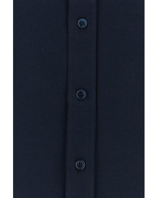 Brioni Midnight Blue Cotton Shirt for men