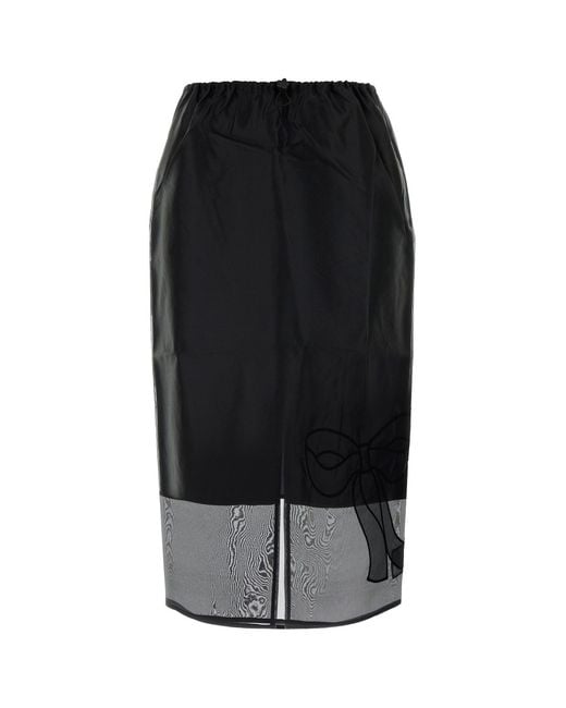CECILIE BAHNSEN Black Silk Blend Skirt