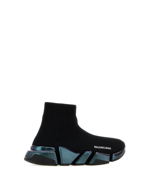 Balenciaga Black Stretch Fabric Speed 2.0 Sneakers