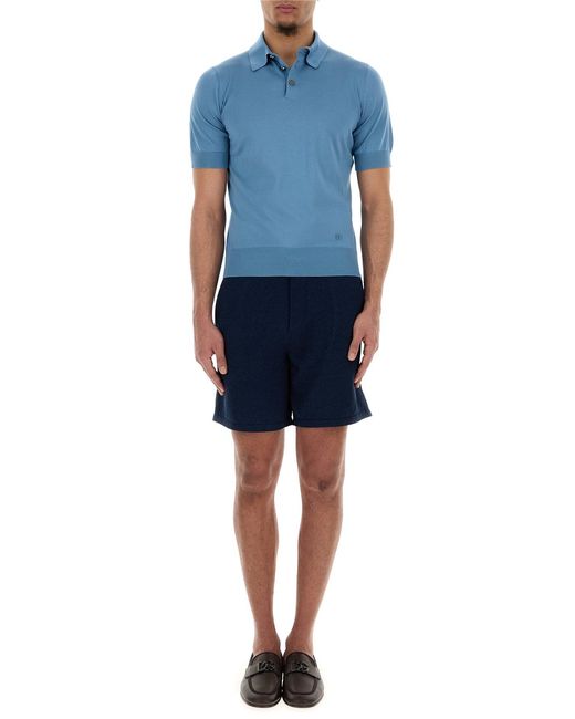 Dolce & Gabbana Blue Solid Shorts for men