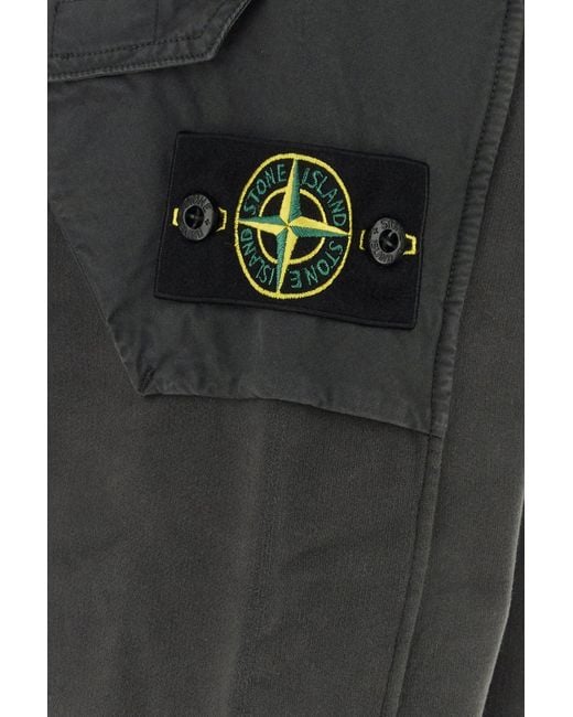 Stone Island Gray Dark Cotton Sweatshirt for men