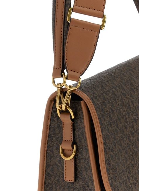 MICHAEL Michael Kors Brown Printed Canvas Holmes Shoulder Bag