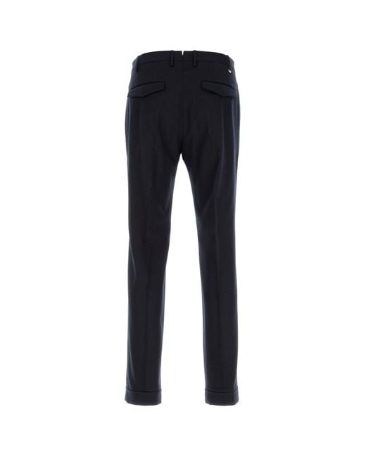 PT Torino Midnight Blue Stretch Wool Pant for men