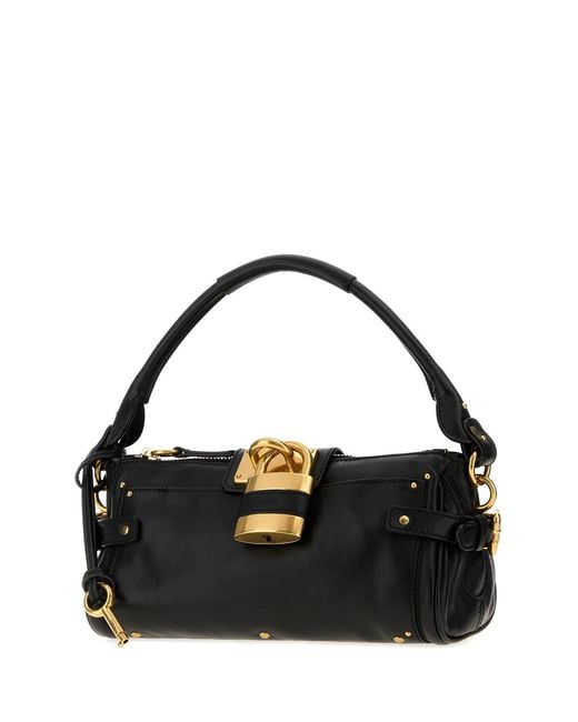 Chloé Black Leather Paddington Shoulder Bag