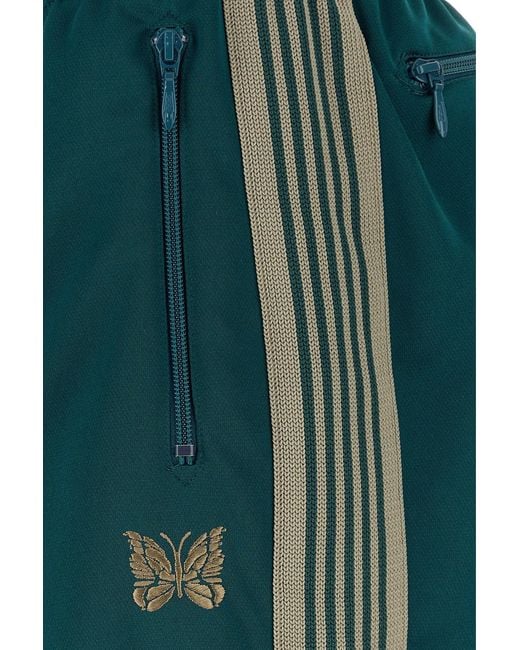 Needles Dark Green Polyester joggers for men