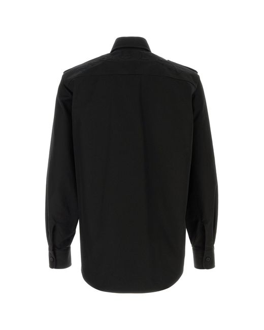 McQueen Black Cotton Shirt for men