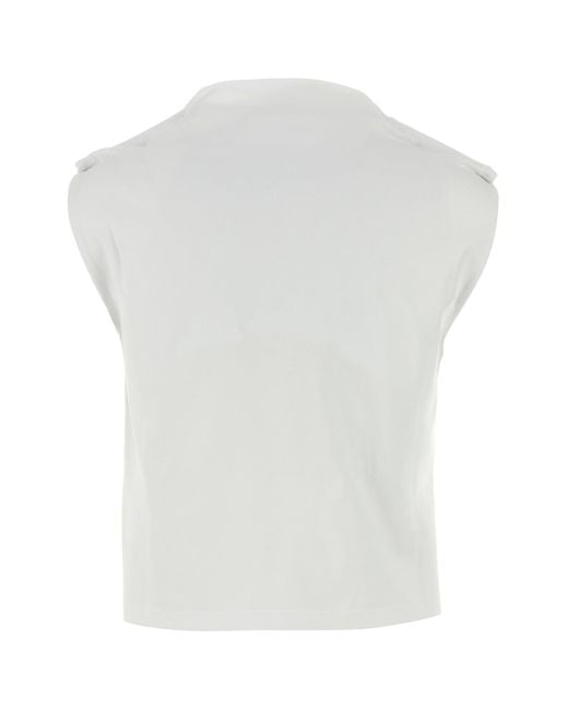 ARMARIUM White Stretch Cotton Glenda Top