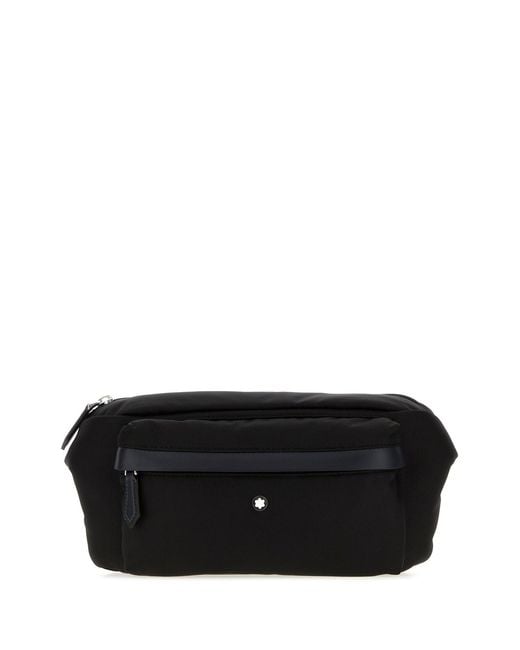 Montblanc Black Canvas Belt Bag for men